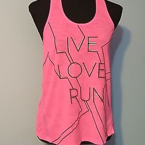 LIVE LOVE RUN pink racerback tank, XS